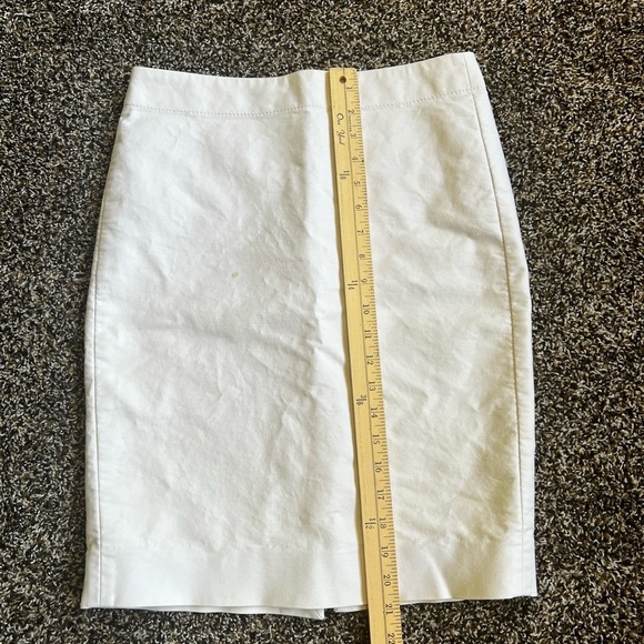 J. Crew White Midi Pencil Skirt for Work - Picture 2 of 5